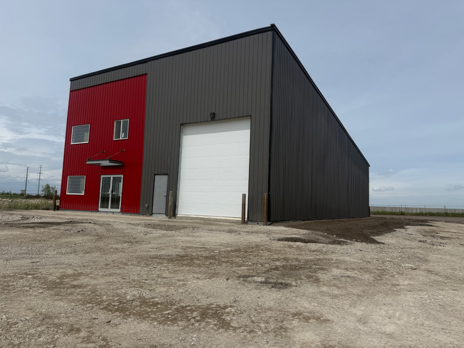 Red & Charcoal Shop Building